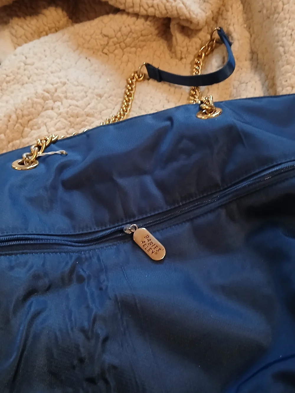 Babies Alley, La Rue, Navy Chain-Handle Shoulder Bag, Diaper Bag.